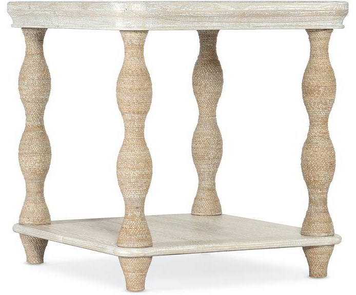 Casual Lamp Table with Lower Shelf